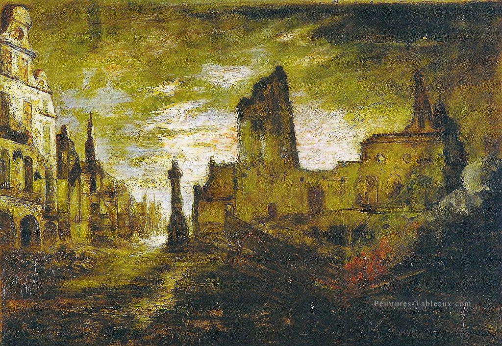 destruction de Arras 1916 George Washington Lambert Peintures à l'huile